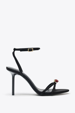 BEADED CROSSOVER STRAP SANDALS - Zara фото 12