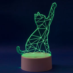 ULI-M501 RGB/3AAA CATTY/WHITE Светильник декоративный с эффектом 3D Кошка, на батарейках 3AAA (не в/к). 1 светодиод. RGB свет. USB кабель в/к. TM Uniel
