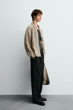 CROCHET TEXTURED OVERSHIRT - Zara фото 4