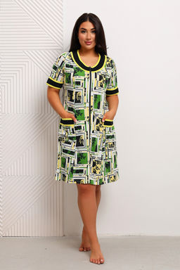 Халат женский из кулирки Марфа цитрусовый микс - Амадэль фото 15