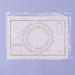 Коврик для выпечки и раскатки теста с разметкой, армированный, силикон, 42×29.5 см, белый