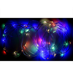 Электрогирлянда светодиодная Роса, 5 м, 50 ламп, цветная