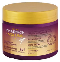 ГИАЛУРОН VOLUME Lift 2в1 Роскошная Бальзам-Маска для волос Увлажнение и Восстановление, 300 мл