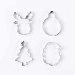 Формы для выпечки новогодние Счастливого Нового года, 4 шт.