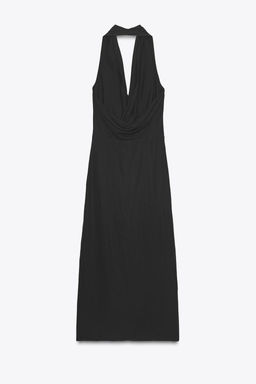 FLOWING DRAPED MIDI DRESS - Zara фото 5