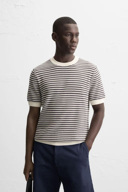 STRIPED KNIT T-SHIRT - Zara фото 2