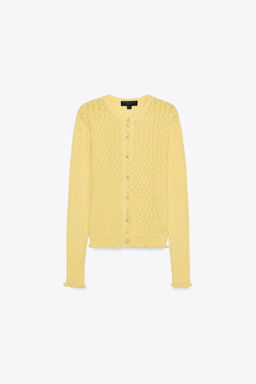 POINTELLE KNIT CARDIGAN WITH RUFFLES - Zara фото 5