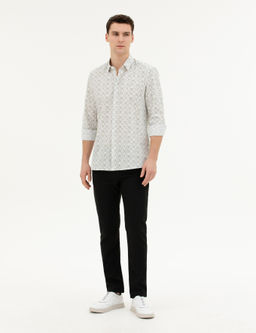 Рубашка Pierre Cardin Regular Fit зеленая с длинным рукавом