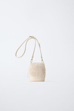FAUX SHEARLING BUCKET BAG - Zara фото 2