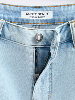 CONTE CON-784 Джинсы wide leg ULTRA-LONG небесно-голубого цвета light blue