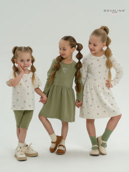 Костюм Актив бордовые тюльпанчики-оливка - Sovalina фото 39