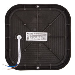 ULW-Q229 18W/4000K IP65 BLACK Светильник светодиодный влагозащищенный. Квадрат. Белый свет (4000K). 155?155?37мм. Корпус черный. ТМ Volpe