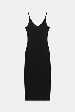 VESTIDO LARGO TIRANTES / Negro - Zara фото 6