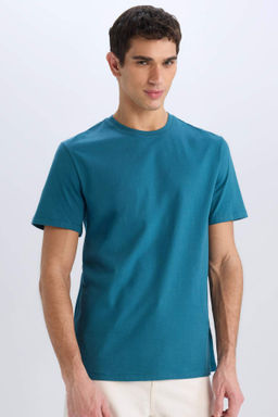 New Regular Fit Bisiklet Yaka Basic Duz K?sa Kollu Tisort - Defacto фото 38