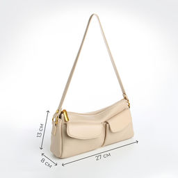 Сумка женская TEXTURA, средний размер, цвет бежевый  фото 2