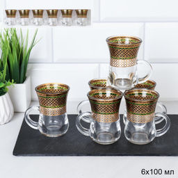 Кружка для чая 6 штук 100 мл восточная форма / MVZ1 /уп 24/