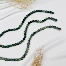 Бусины для украшений из Мохового агата 38 см