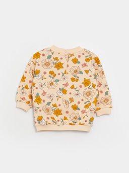 Bisiklet Yaka Uzun Kollu Bask?l? K?z Bebek Sweatshirt ve E?ofman Alt 2li Tak?m