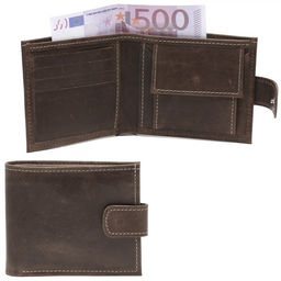 Портмоне мужское Croco-ПР-903 натуральная кожа 3 отд, 3 карм, коричневый тем крейзи хорс (220/1) 217432