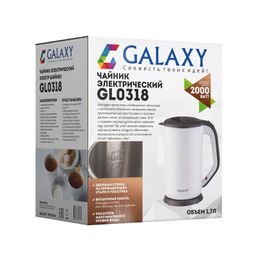 Чайник электрический с двойными стенками GALAXY GL0318/белый  фото 7