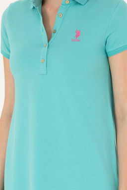 Женское мятное трикотажное платье - U.s. polo assn фото 6