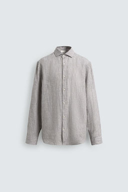 CAMISA RAYAS 100% LINO / rayas - Zara фото 7