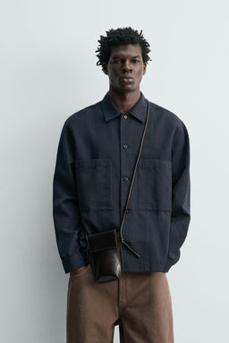 SOBRECAMISA REGULAR FIT BOLSILLOS / Marino oscuro - Zara фото 2