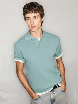 Джемпер поло фактурной вязки / Zarina