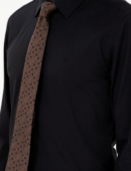 Черная рубашка узкого кроя с длинным рукавом - Cacharel фото 7