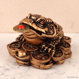 Фигурка Жаба денежная 6,5х4,5х5,5 см / GN491 /уп 260/ - ГалеонТрейд фото 3