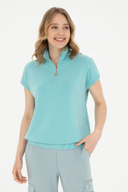 Женская базовая футболка светло-хаки с v-образным вырезом Неожиданная скидка в корзине - U.s. polo assn фото 8