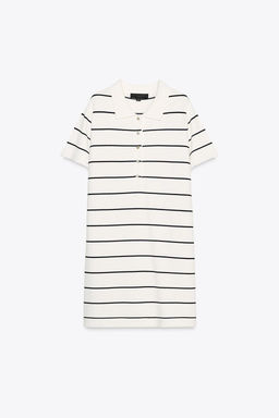 SHORT KNIT STRIPED DRESS - Zara фото 7