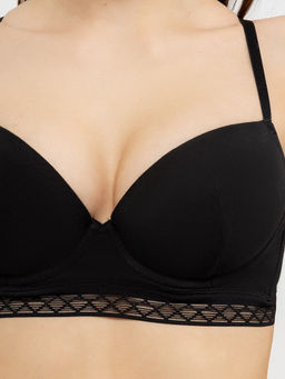 Бюстгальтер push-up черного цвета с кружевным поясом черный 512436 - Mark formelle фото 3