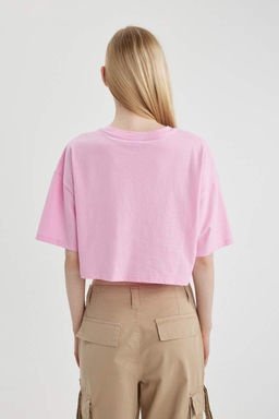 Классная базовая футболка свободного кроя с короткими рукавами - Defacto фото 4