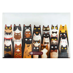 Папка для школьных тетрадей пластиковая Феникс+, арт. 72225/ 12 ВЕСЕЛЫЕ КОТЫ (полипропилен, формат А4, 33.5х23 см, 1 отделение (-я), кнопка, УФ-печать)