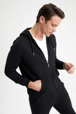 Толстовка на молнии стандартного кроя - Defacto фото 9