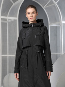 25130 Плащ черный - Dizzyway фото 2