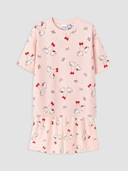 Hello Kitty Lisansl? Bisiklet Yaka K?z ?ocuk Pijama Tak?m