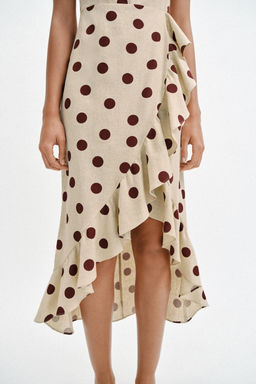 VESTIDO MIDI LUNARES CON LINO / 930 - Zara фото 7