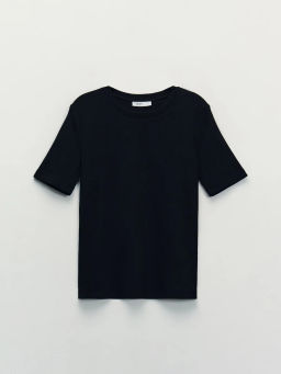 Базовая футболка в рубчик / Zarina  фото 8