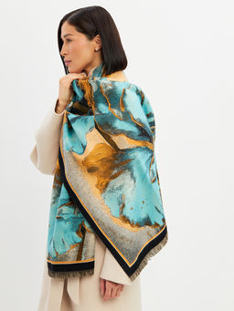 в СОСТАВЕ ШЕРСТЬ и КАШЕМИР Большой, мягкий, теплый однотонный двусторонний палантин. - Tantino фото 18