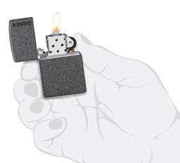 Зажигалка ZIPPO Логотип с каменным покрытием | Logo Iron Stone 211ZL  фото 5