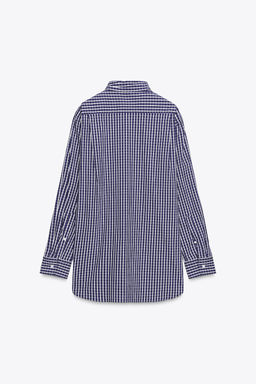CHECK POPLIN SHIRT - Zara фото 7