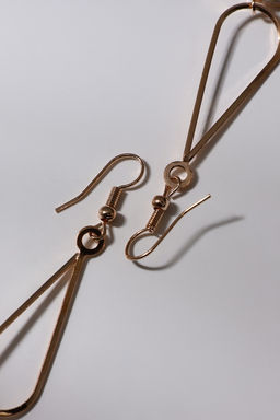 Серьги висячие со стразами Капля с ромбом, цвет белый в розовом золоте, 7.2 см