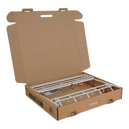 Вешалка настенная металл. 2-х ярусная 60см (белое серебро/белый)