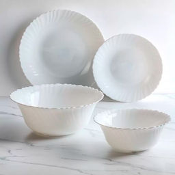 Сервиз столовый стеклокерамика 19 предметов на 6 персон Белый CW (223752)