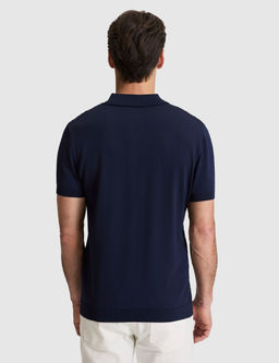 Lacivert Slim Fit D__meli Polo Yaka Triko Ti__rt