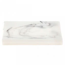 Набор для ванной "Камея" 4 предмета: дозатор для мыла 300мл; мыльница 12,4х8,5х1,8см; стакан для зубных щеток и зубной пасты; стакан 270мл; фурнитура пластик "под золото", акрил, бело-серый, в коробке (Китай)