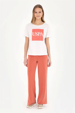 Женская футболка цвета экрю - U.s. polo assn фото 4