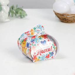 Цена за 10 шт. Коробочка подарочная для яйца Счастливой Пасхи! на пасху, 25 ? 30 см.